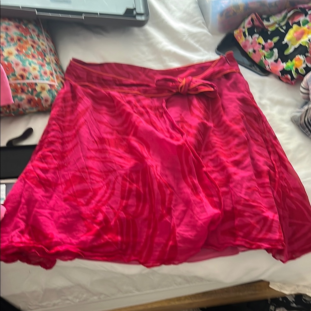 Free People Vibrant Red Skater Skirt